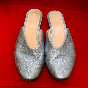 Loeffler Randall Metallic Blue Slides 9